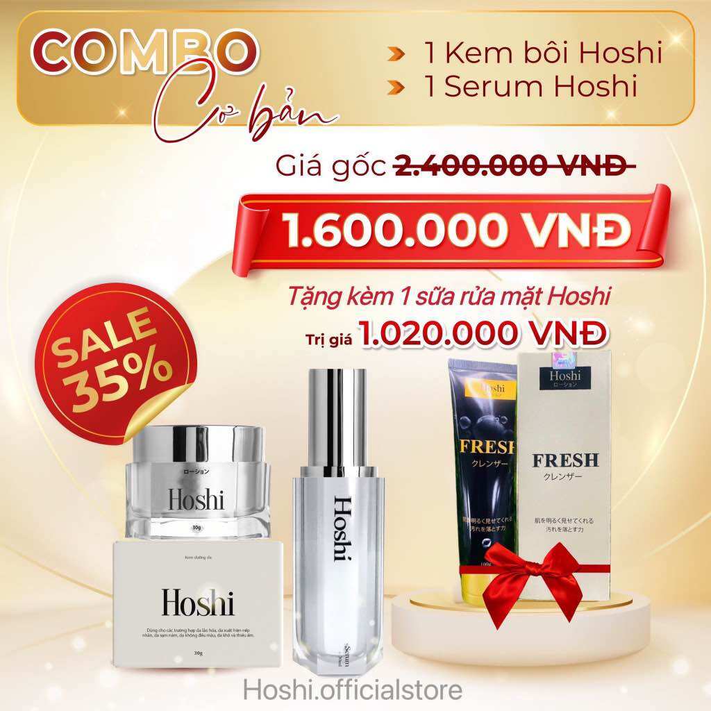 [MUA 2 TẶNG 2] Bộ mờ nám, trắng da Hoshi Nhật Bản ( Tặng 1 Sủi và 1 KCN Hoshi)