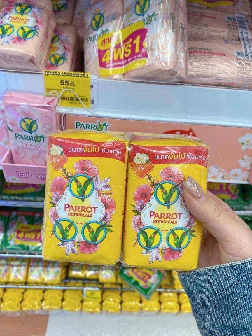 Lốc 6 cục xà phòng vẹt parrot thái lan