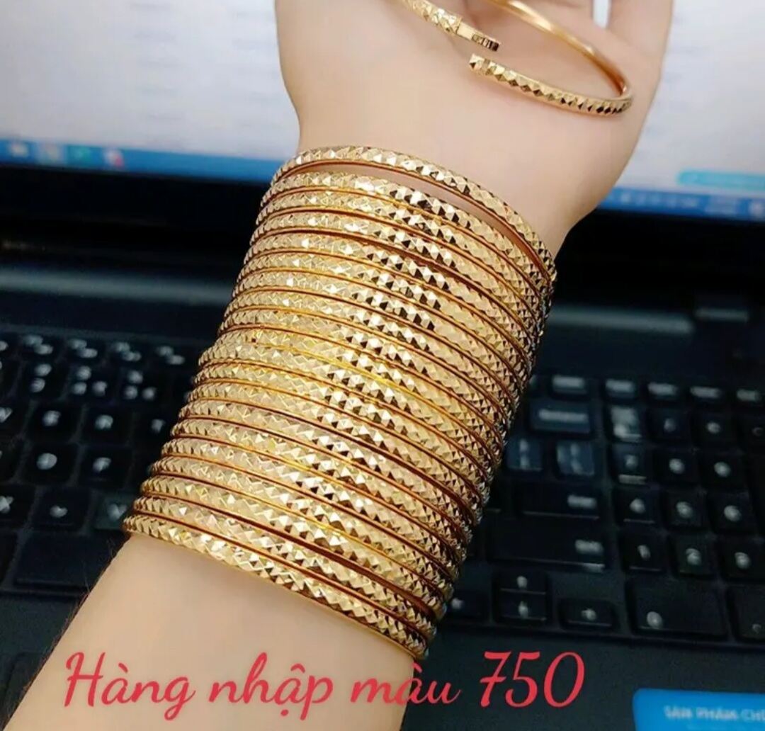 VÒNG XIMEN KIM CƯƠNG ĐỦ NI 50-56 MÀU CHUẨN 18K BỀN MÀU