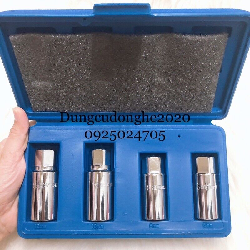 Bộ cảo cốt ren kingtony 9td014mr đầu tuýp m6-m8-m10-m12