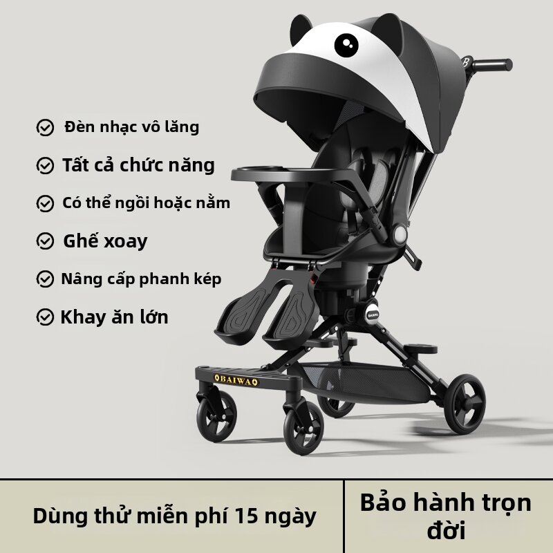 Birectional Adjustable Baby Stroller Lightweight High-View - 5