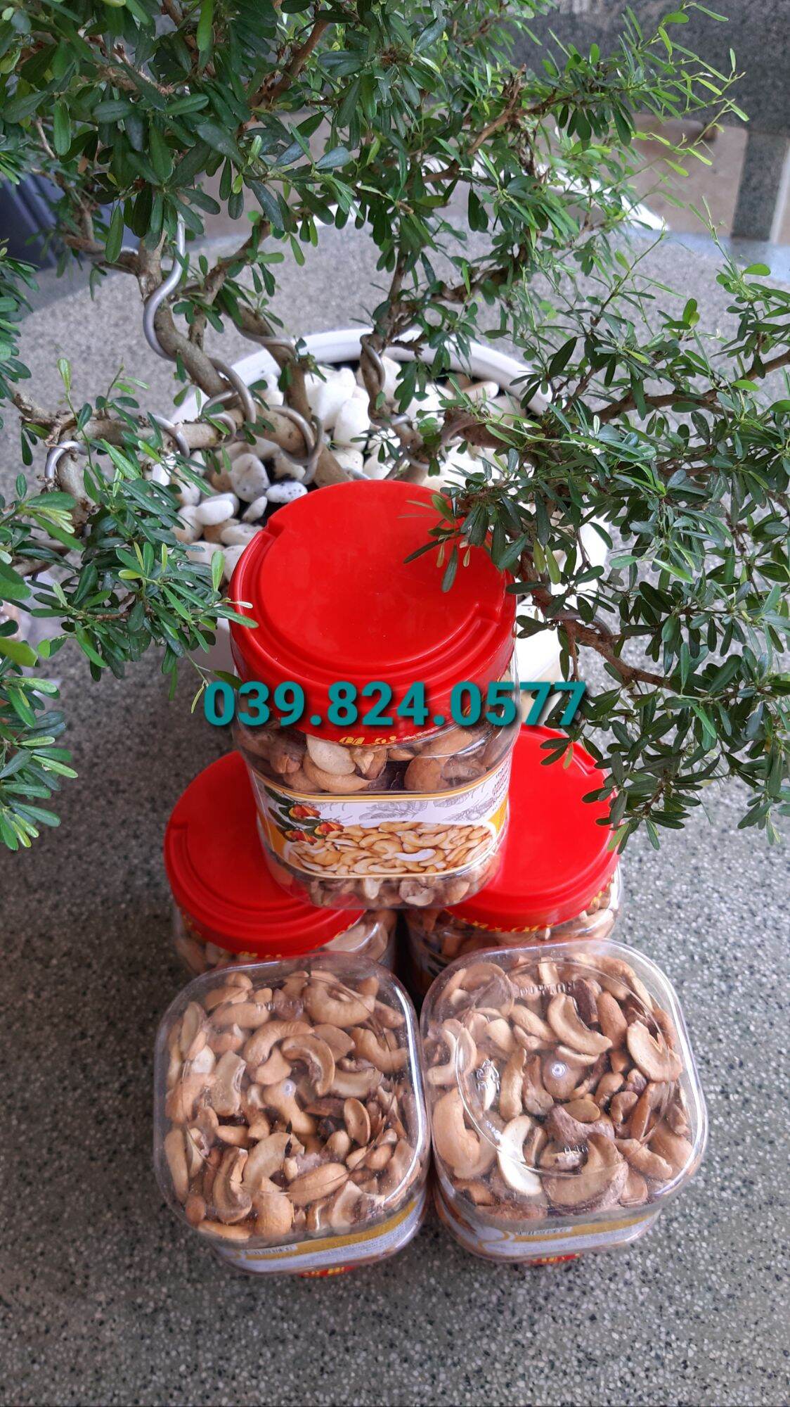 3kg hạt điều rang muối bể vỡ đóng hộp 500g