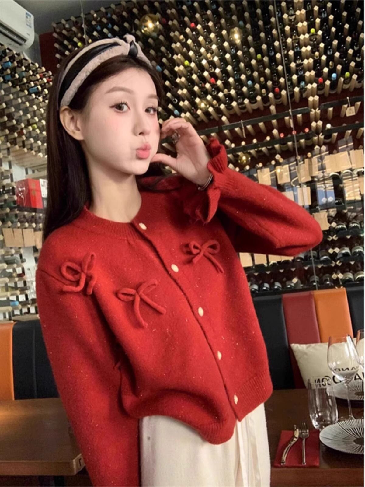 Áo Len Cardigan Dệt Kim Cổ Tròn Thời Trang Cho Nữ Có Nơ Bướm Thanh Lịch Áo Khoác Ngoài Mùa Hè Mới Áo