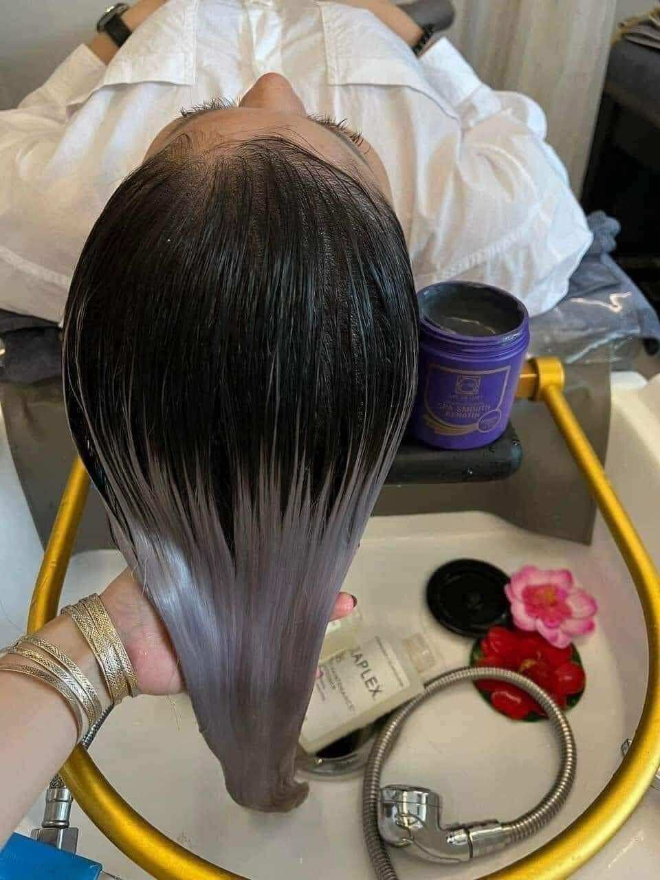 kem ủ tóc Keratin tím thái lan