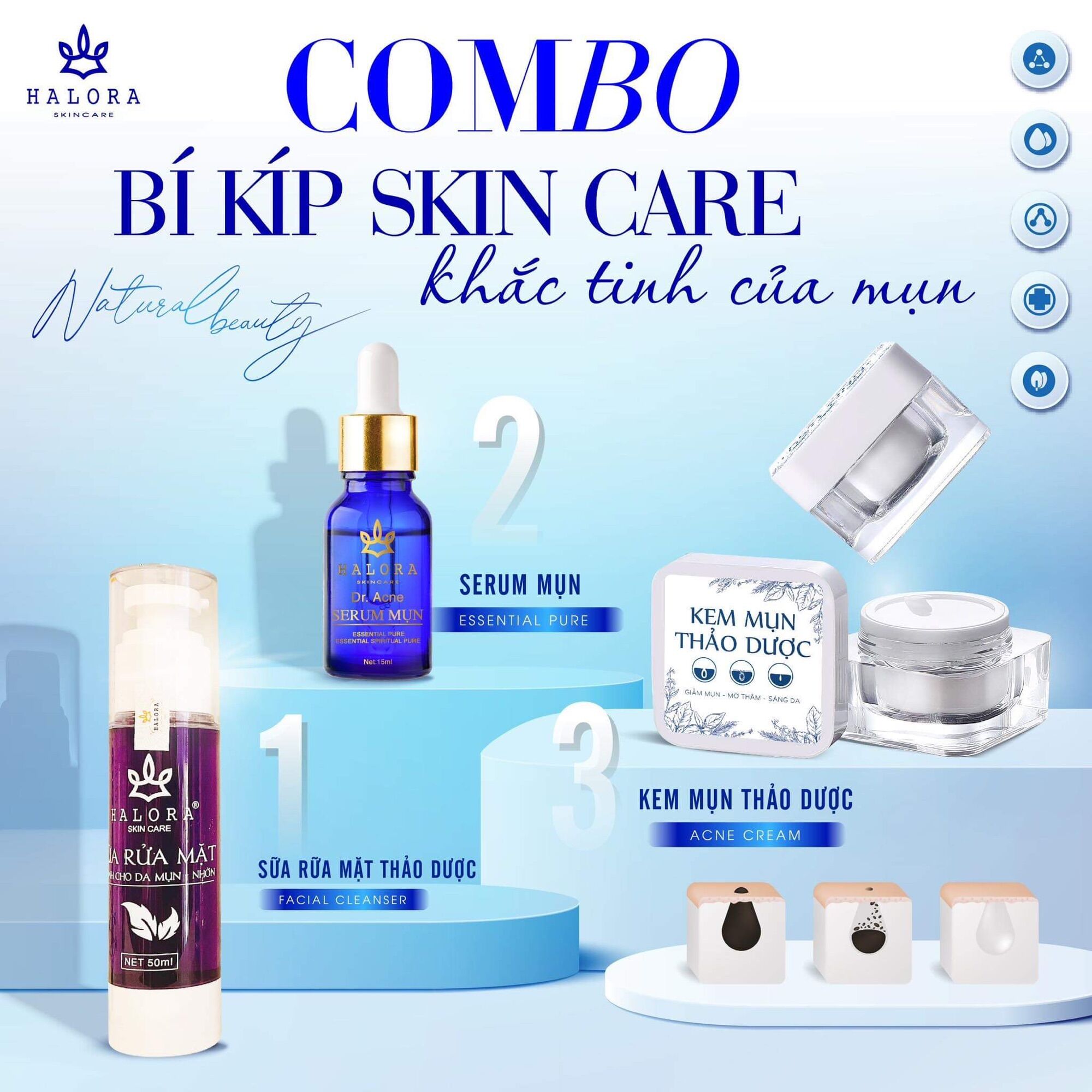 Combo diệt mụn dành cho da dầu - mụn