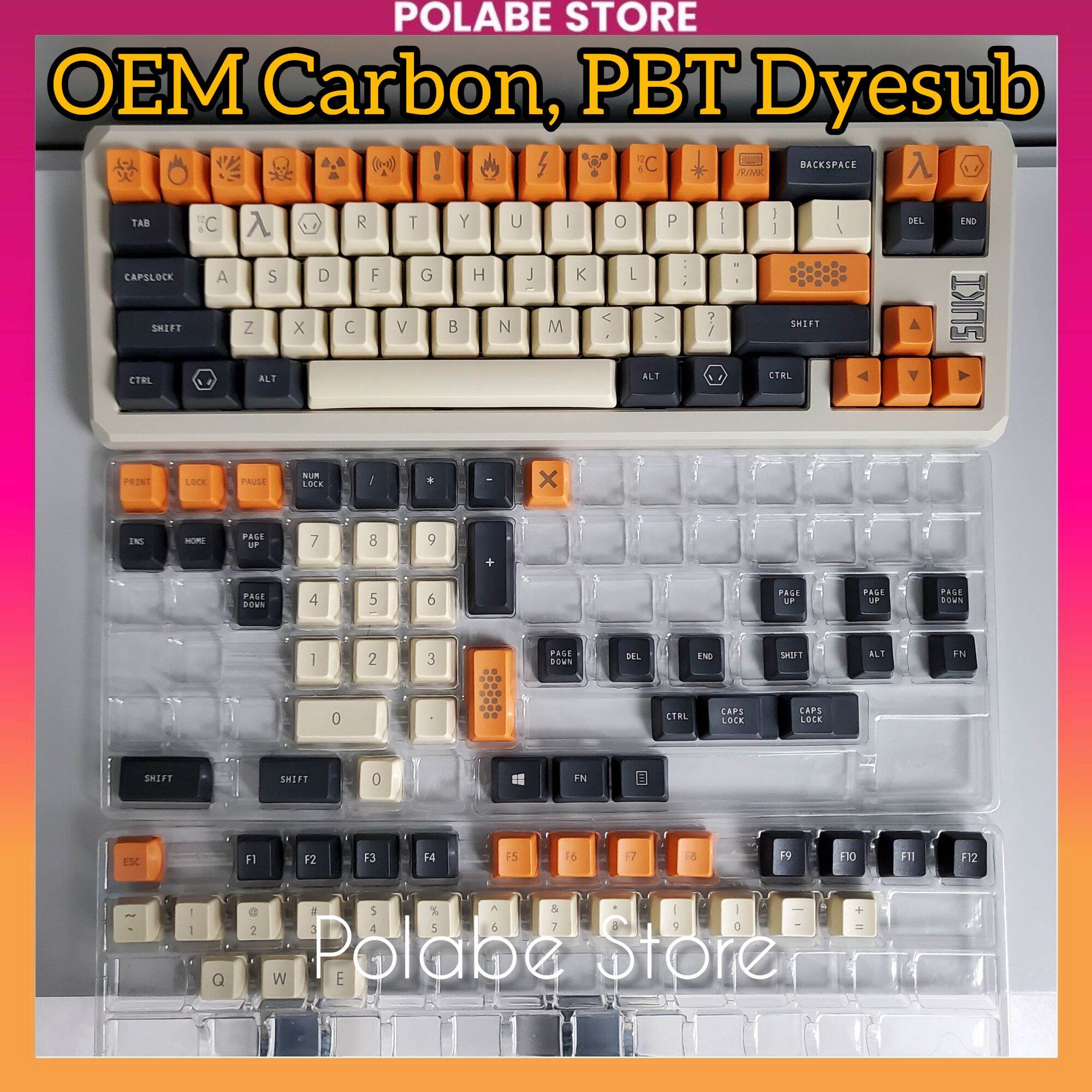 Keycap Carbon OEM Profile PBT bàn phím cơ - Polabe Store