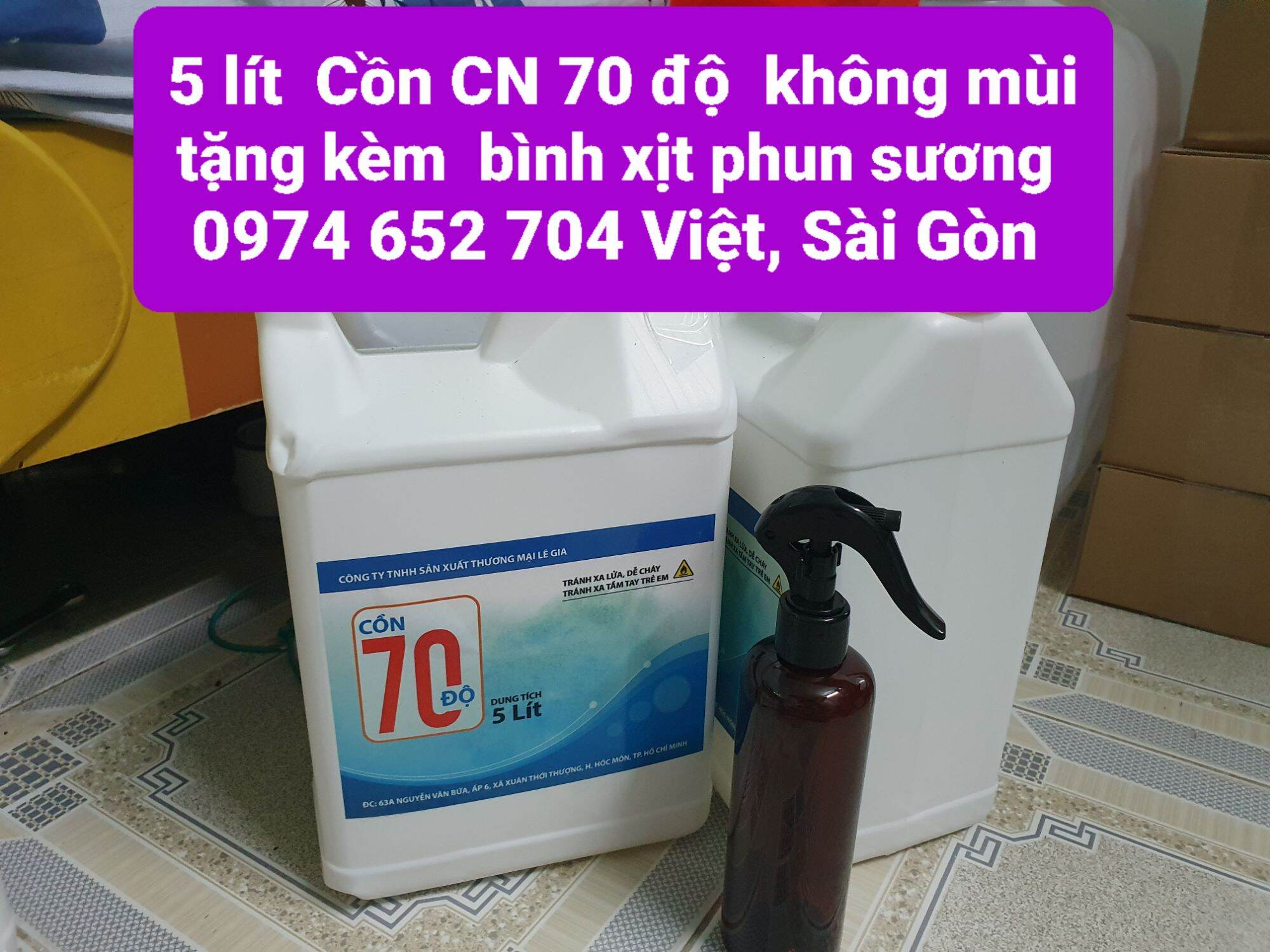 Sài Gòn 5 lít dung dịch sát khuẩn CN không mùi nồng độ 70 sát khuẩn đồ