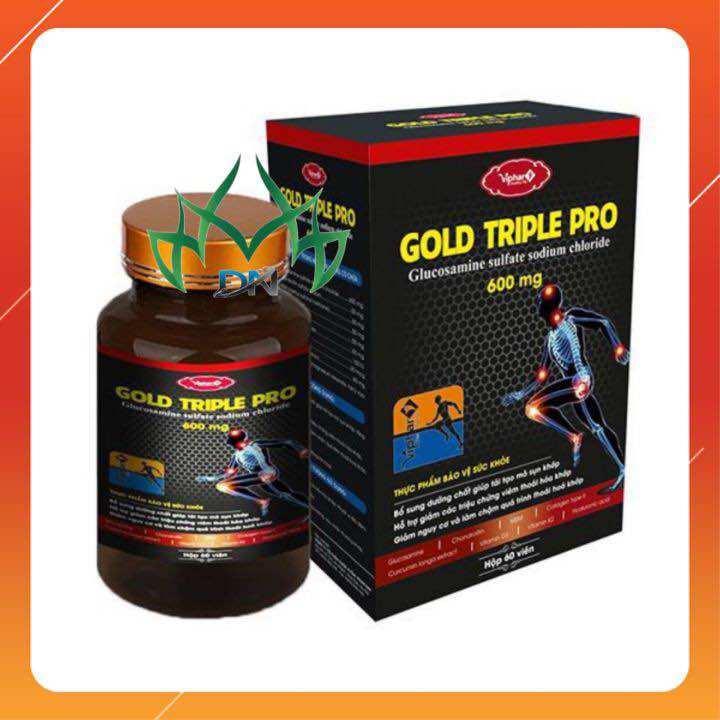 Viên xương khớp gold triple pro vinaphar - lọ 60 viên - giảm các triệu chứng thoái hóa khớp, viêm khớp