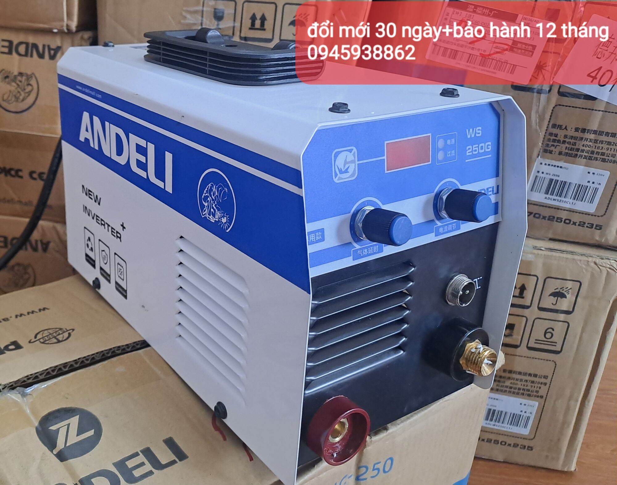 máy hàn tig ws-250G ANDELI (mỏ tig 4m+kẹp mát 2m)
