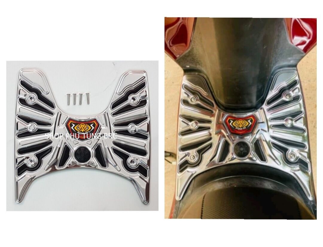 Thảm INOX để chân xe VISION 2021 ( CÓ ỐC KÈM THEO)
