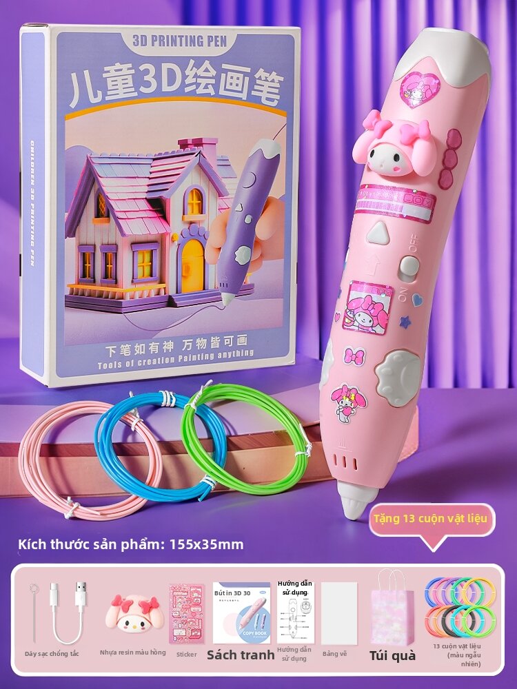 QIMINGXING | Bút In 3D Cho Bé Gái Quà Tặng Sinh Nhật