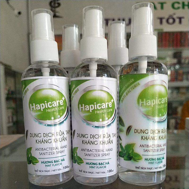 Combo 5chai Nước xịt khuẩn tay khô Hapicare anti bạc