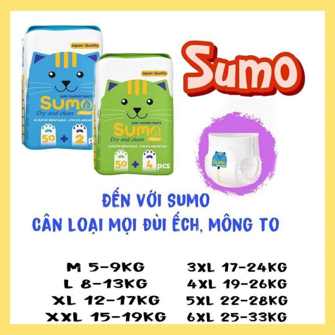 52m bỉm quần SUMO size 4XL 5XL 6XL