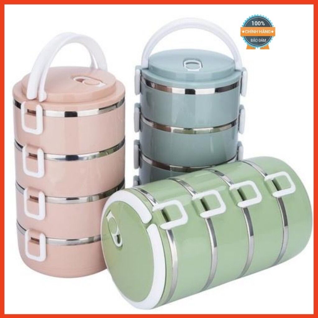 Hộp đựng cơm cặp lồng cơm giữ nhiệt lúa mạch ruột inox chất lượng số 1