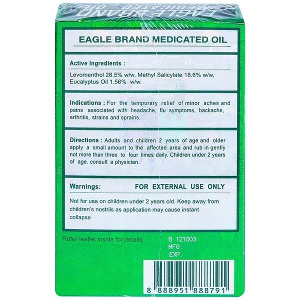[Chai 24ml Chính Hãng] Dầu Gió Xanh Singapore Eagle Brand