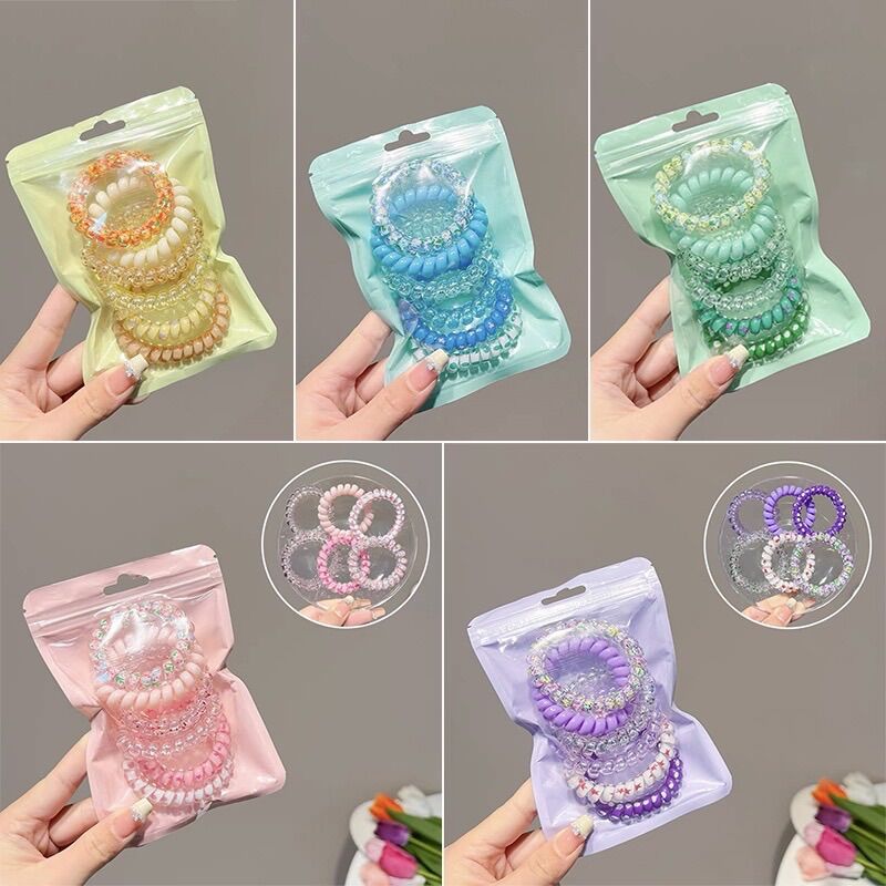 Set buộc tóc lò xo nhiều màu