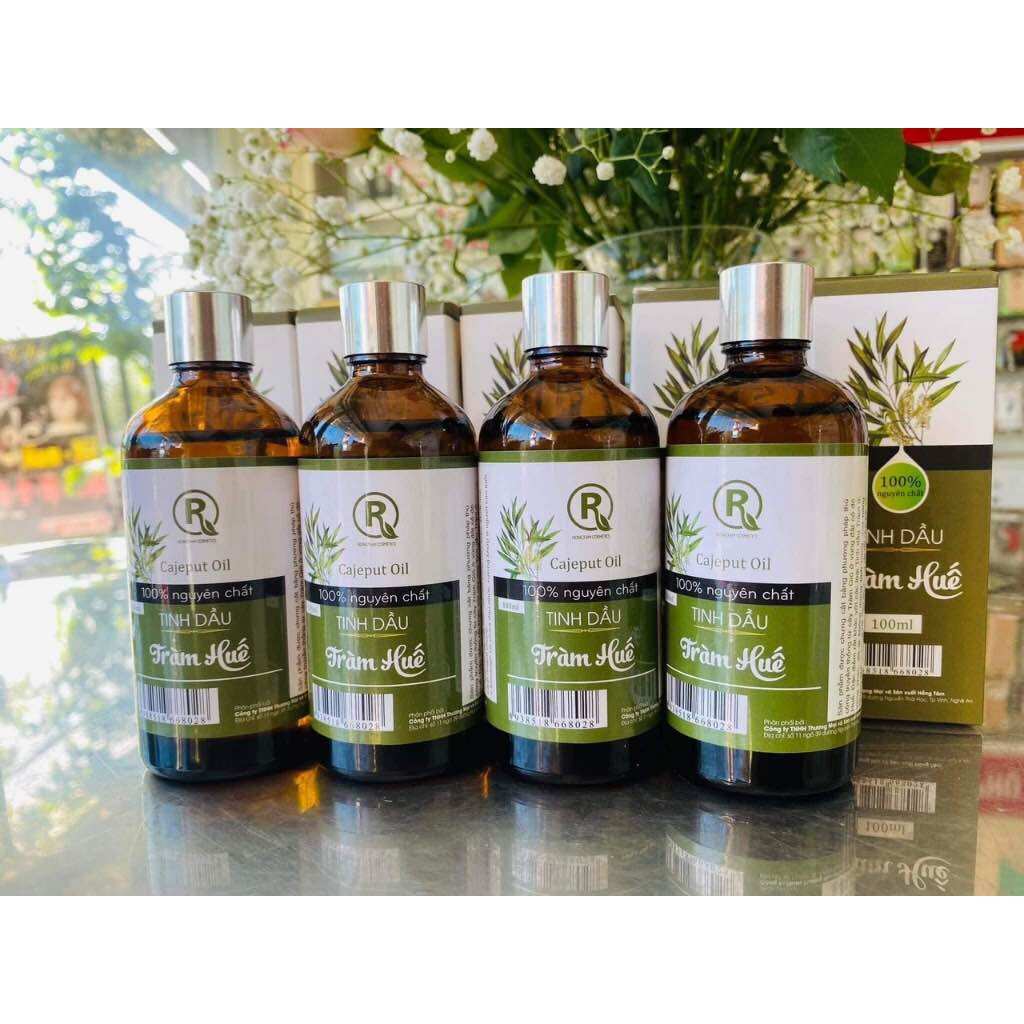🌈 Tinh Dầu Tràm Huế Hồng Tâm Nguyên Chất 100ml - Thơm phònggiữ ấmđuổi muỗi an toàn cho bé