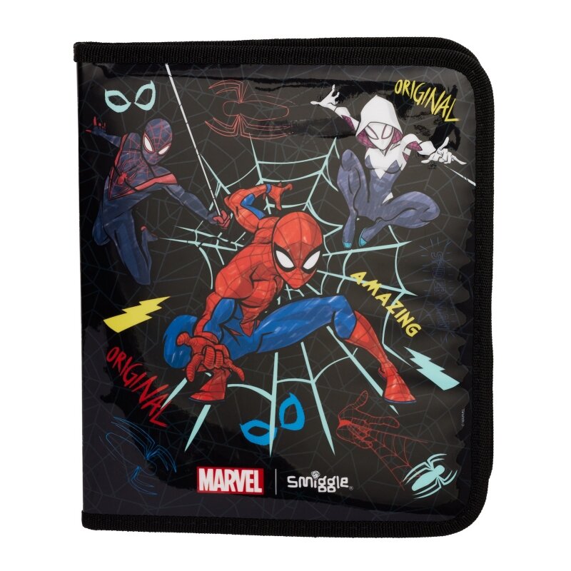 Túi Đi Học Trẻ Em Smiggle Marvel Spider-man Kèm Hộp Cơm Trưa Hộp Đựng Bút Chì Và Cốc Nước - Bộ Quà T