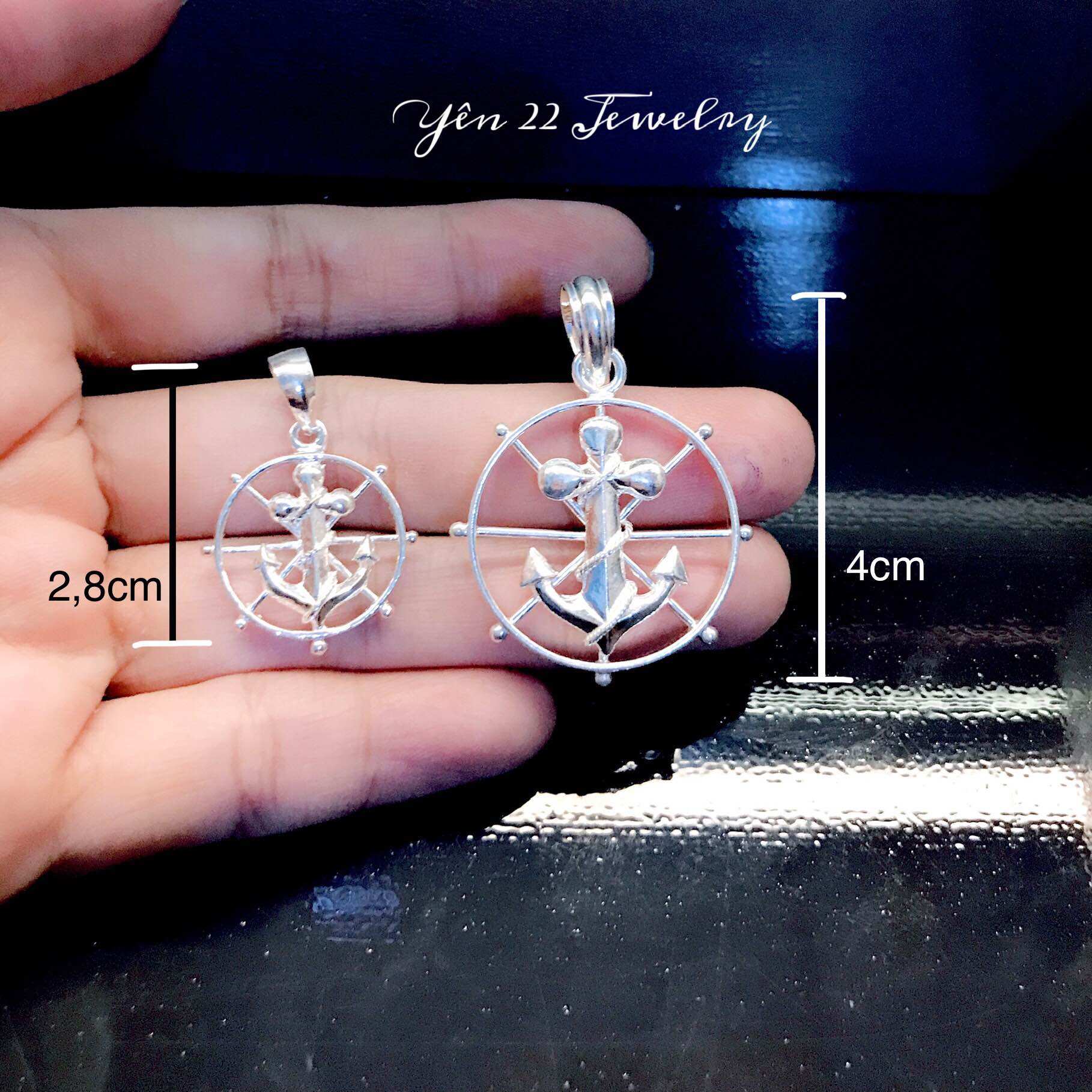 Mặt dây chuyền bạc mỏ neo ( không dây)