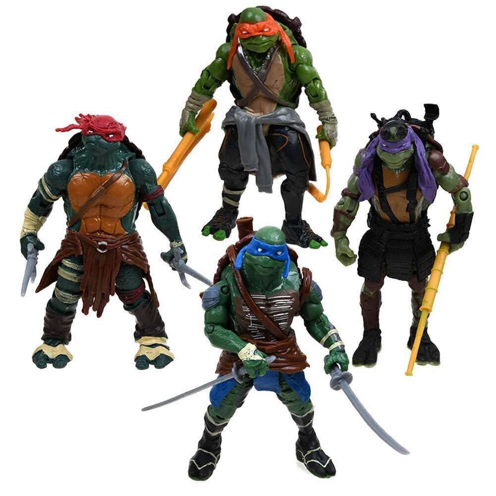 Mô hình 04 nhân vật trong phim anh em ninja rùa - có khớp