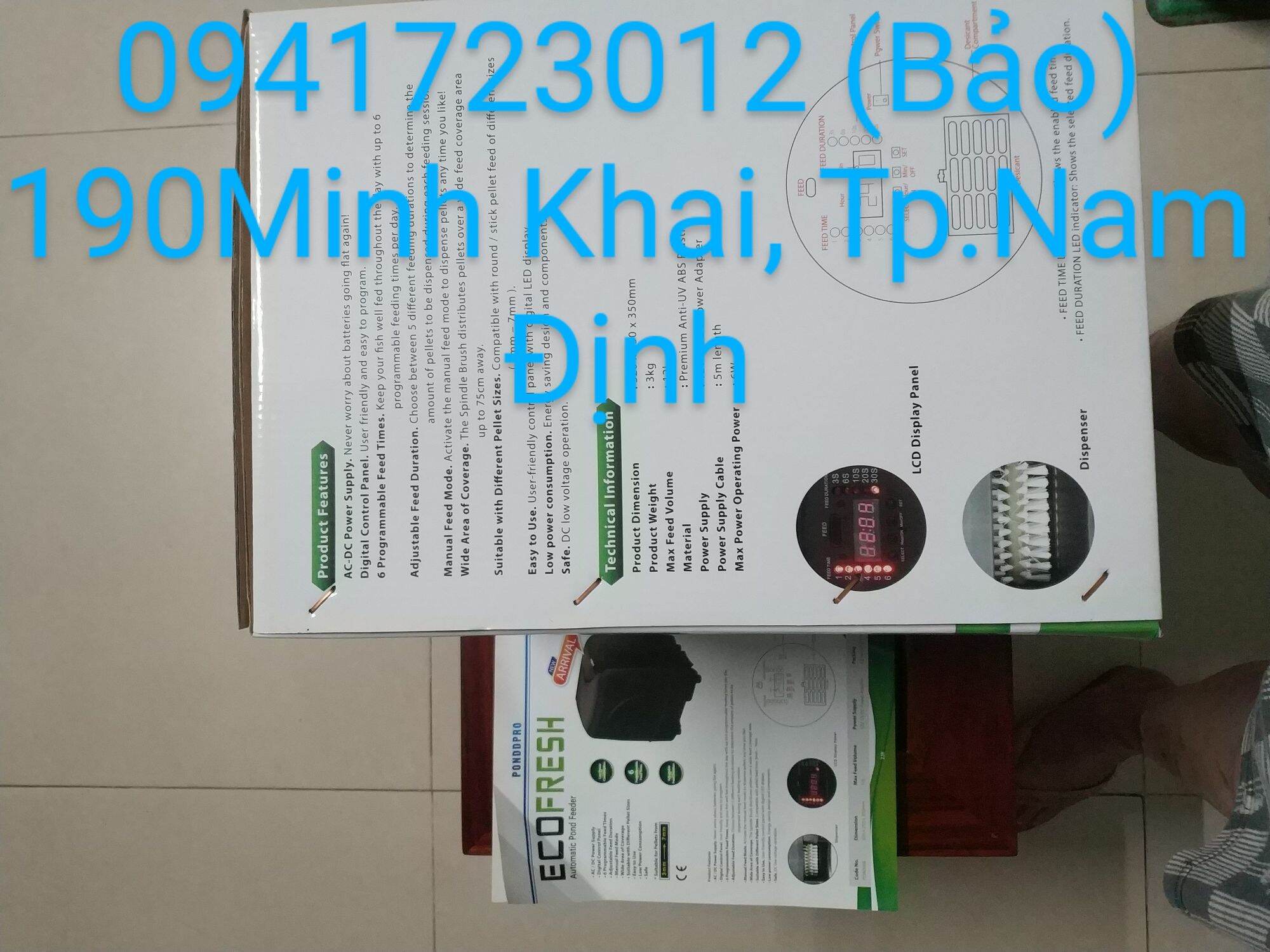 Máy cho cá ăn tự động cao cấp Eco Fresh của Ponddpro
