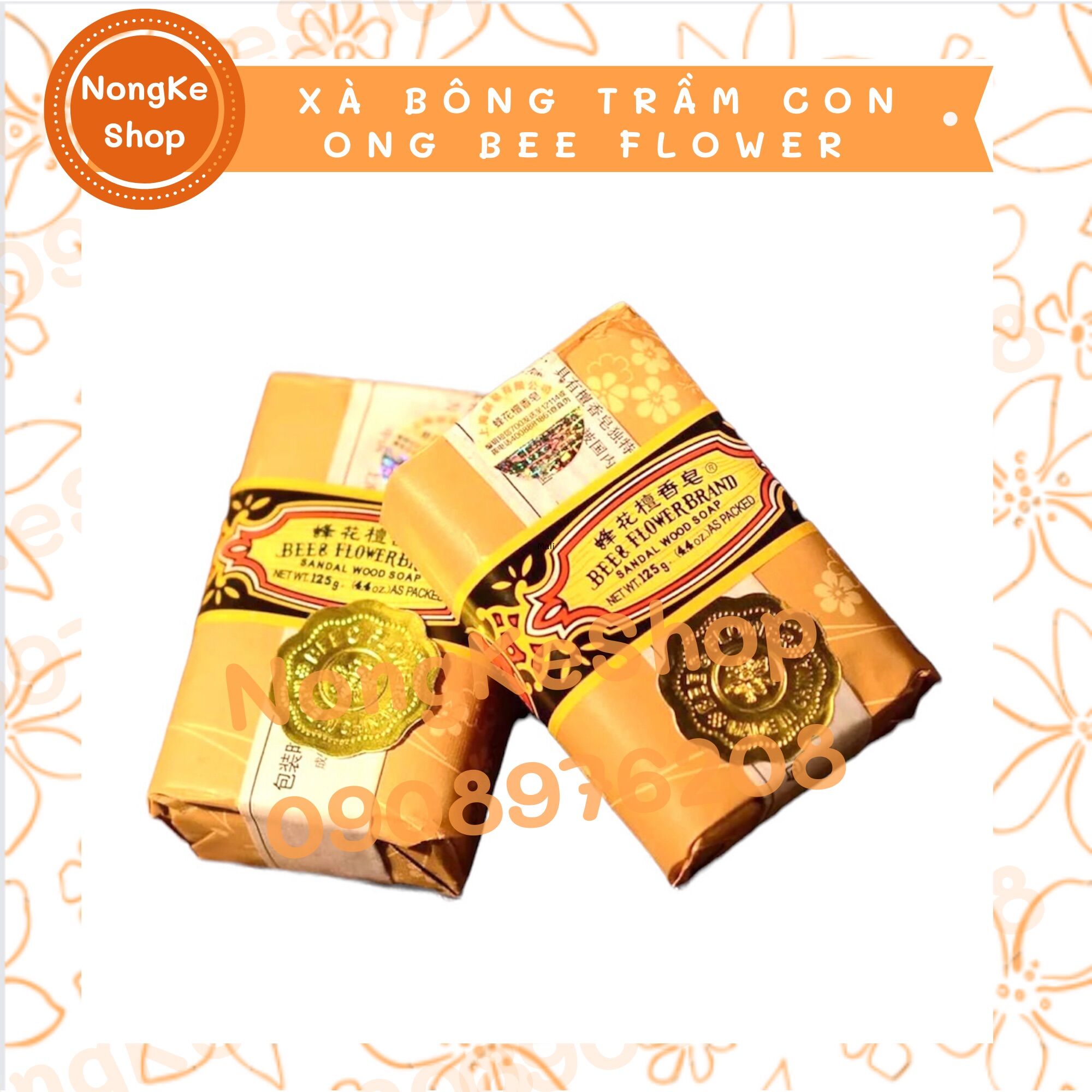 [Thái nhập TQ] LỐC 4 CỤC XÀ BÔNG TRẦM CON ONG THÁI LAN