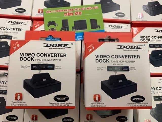 dock xuất hình nintendo switch Oled v1 v2 video output dock hãng Dobe Nintendo Switch