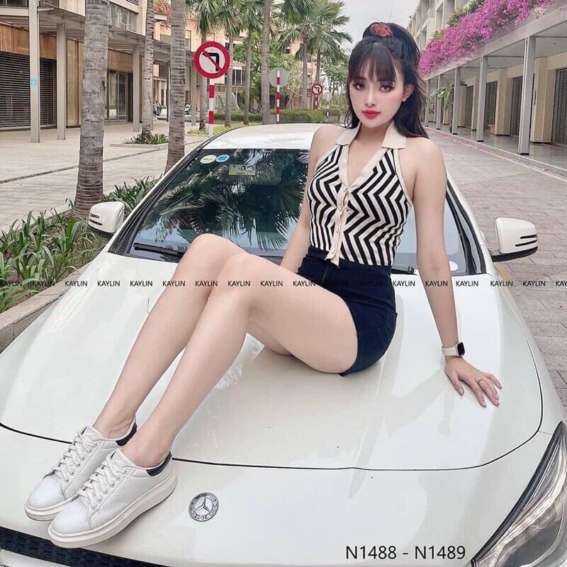 💥Áo ba lỗ cổ bẻ hở lưng hottrend 2022