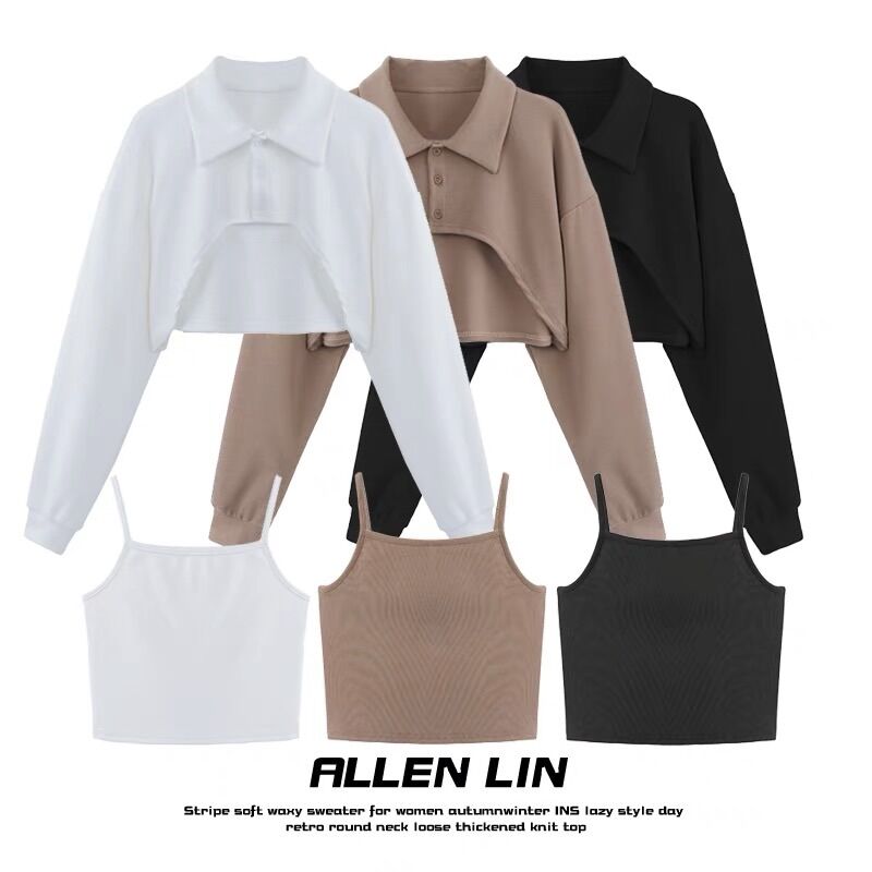 Set 2 món croptop petter + 2 dây yếm