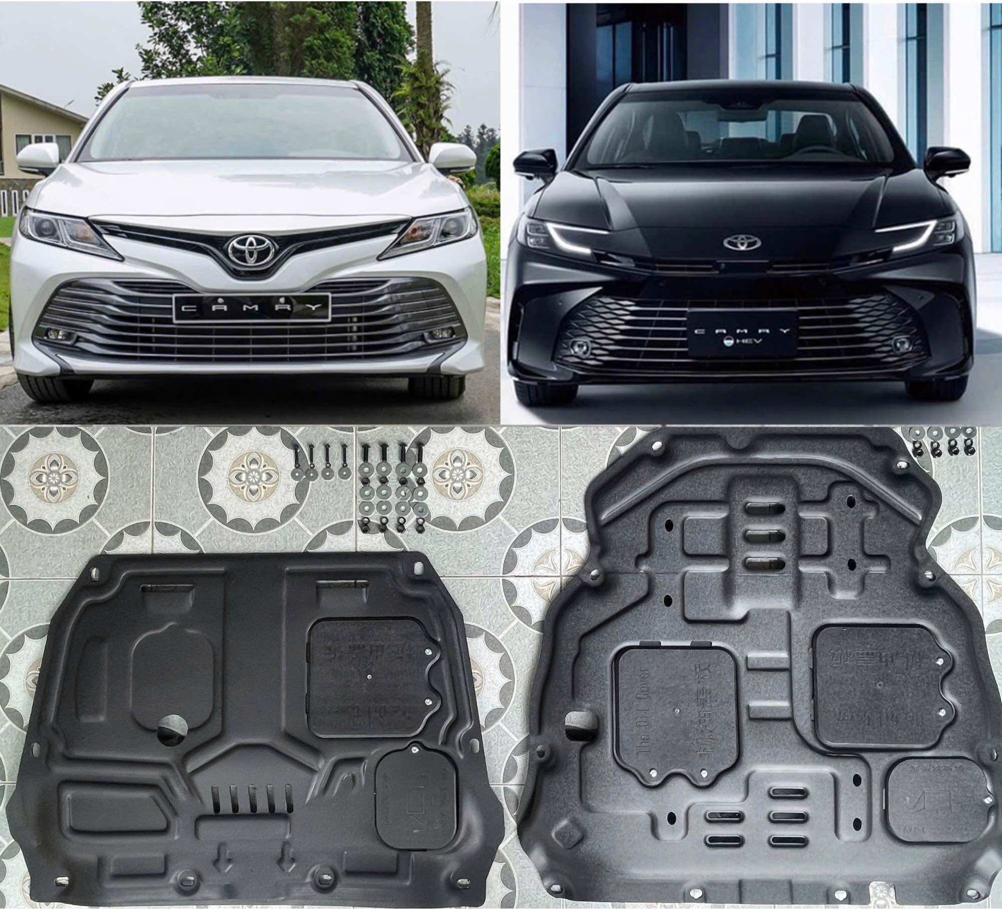 Chắn bùn gầm động cơ TOYOTA CAMRY 2019->2025 (đầy đủ bulong ốc vít) NHỰA ABS DẦY 5mm CHỊU NHIỆT,CHỊU VA ĐẬP MẠNH