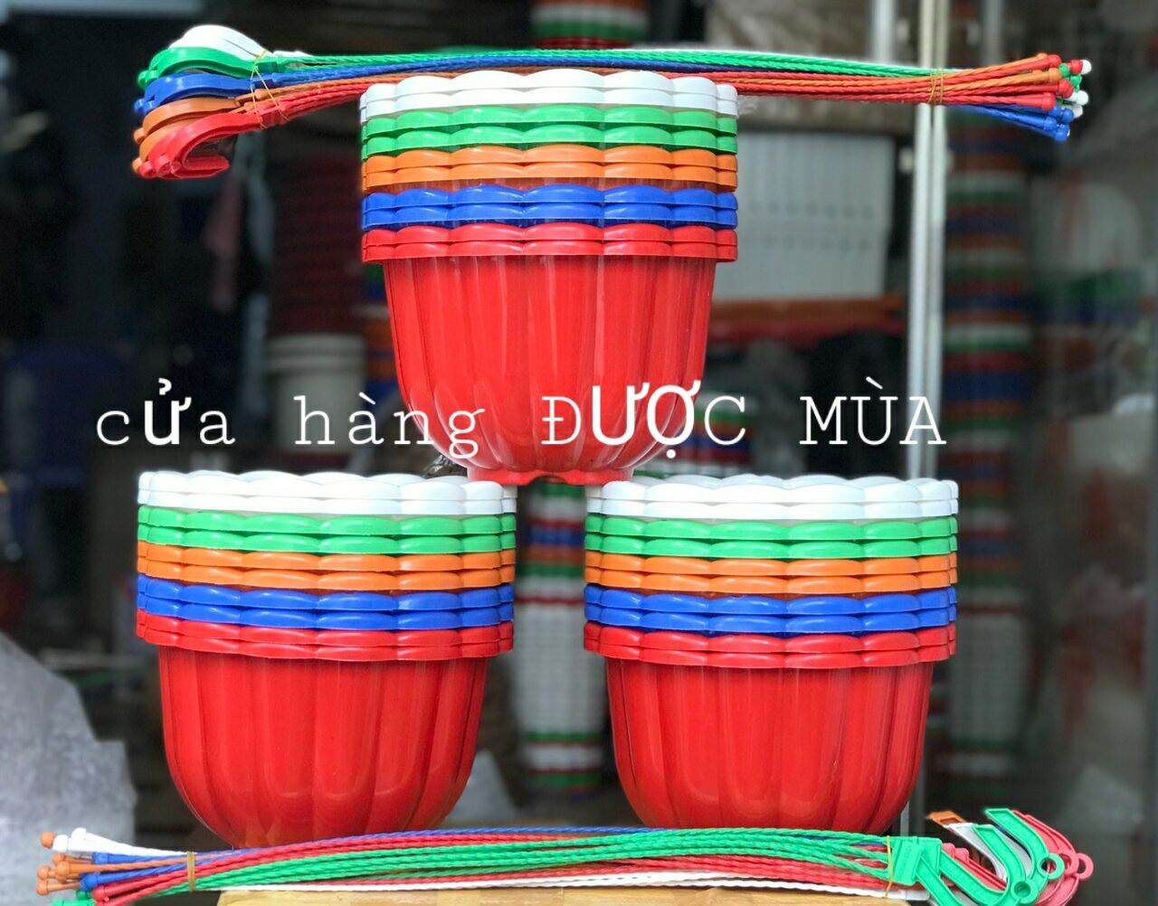 10 chậu treo bí kèm móc đường kính 22cm, Chậu nhựa cứng cáp, màu sắc tươi sáng, chuẩn hàng đẹp, Trồng các loại hoa và cây kiểng siêu đẹp, Đủ màu như hình.