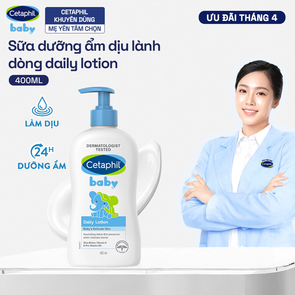 Sữa dưỡng ẩm dịu lành cho bé CETAPHIL BABY DAILY LOTION DAILY 400ML