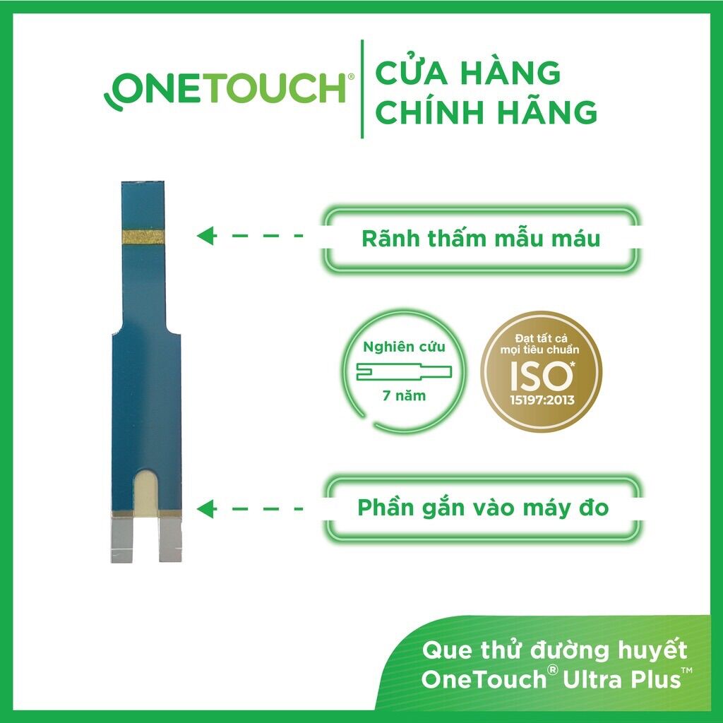 Que thử đường huyết OneTouch Ultra Plus 25que