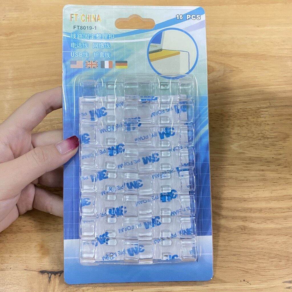 [HCM]bộ 20 miếng dán tường đi dây điện - nẹp cố định giữ luồng dây điện