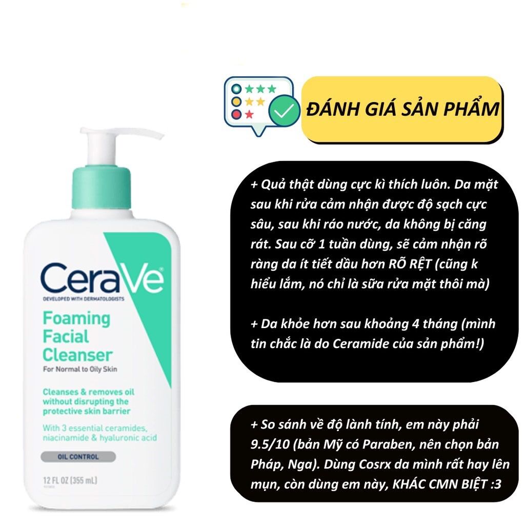 Sữa rửa mặt CeraVe - Srm CeraVe