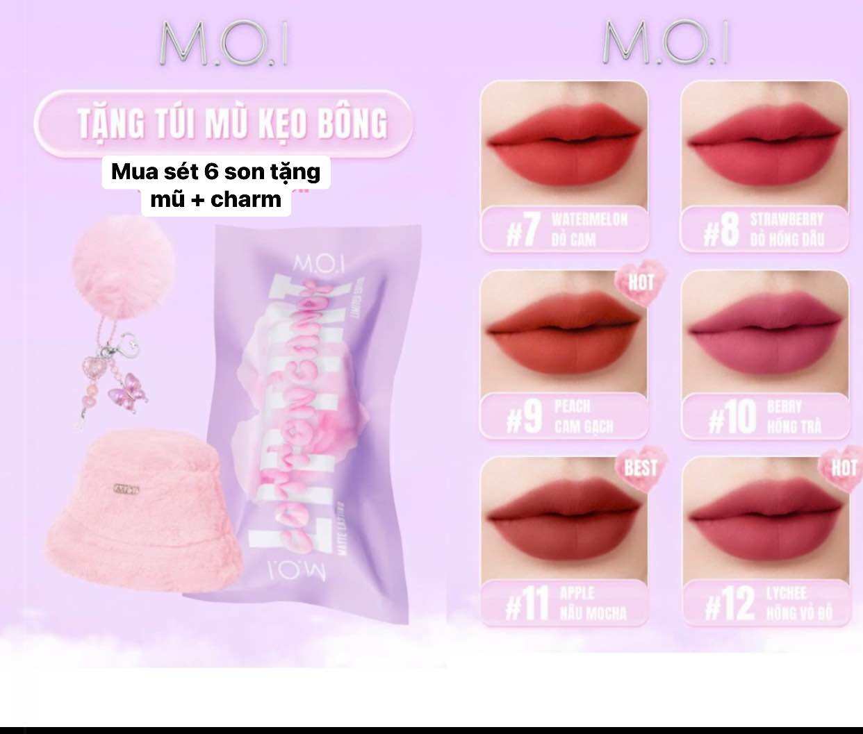 SON TINT LÌ M.O.I PHIÊN BẢN NÂNG CẤP GIỚI HẠN. SON MỀM , MỊN MÔI ,NHANH KHÔ ,KHÔNG LỘ VÂN MÔI , HẾT THĂM , Son Kem Lì MOI HỒ NGỌC HÀ . Mềm như nhung , mỏng như lụa , mịn nhẹ ,