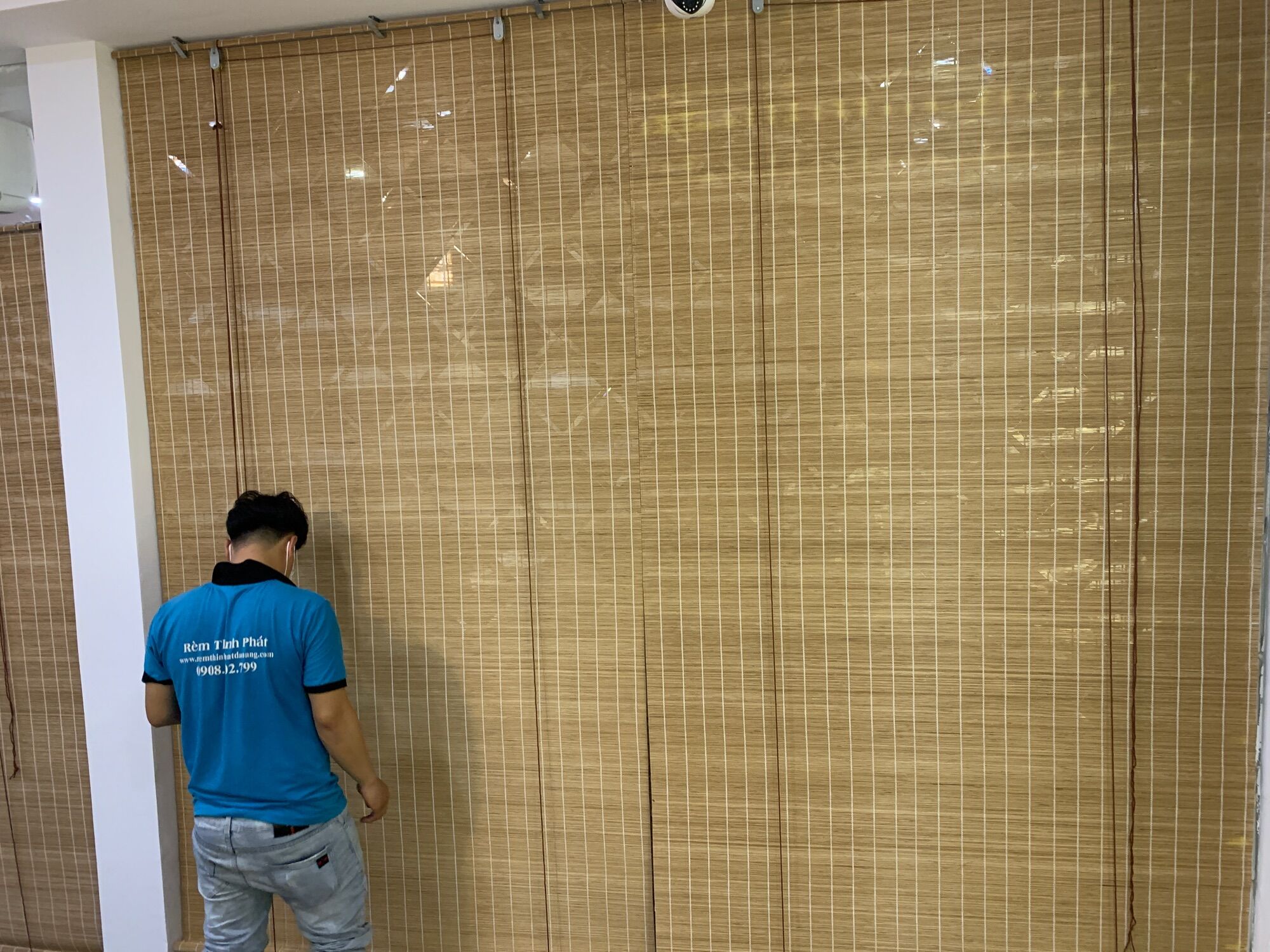 Rèm tăm tre trúc che nắng cửa sổ