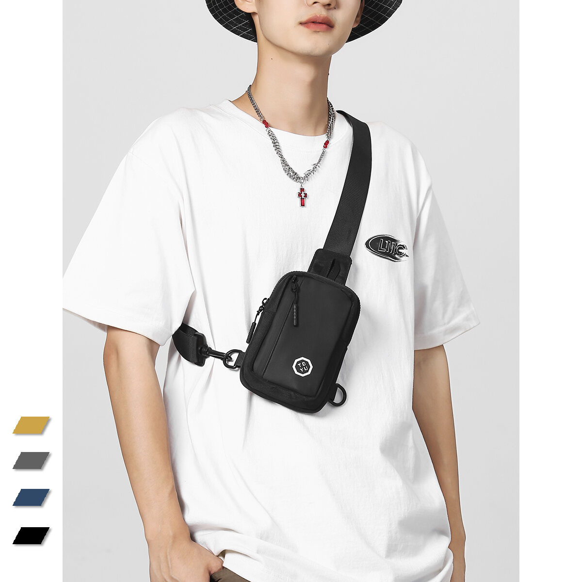 Túi Đựng Điện Thoại Đeo Chéo Mini Phong Cách Thể Thao Dành Cho Nam Và Nữ Thời Trang, Sành Điệu Mẫu 2023 Mới Thoải Mái Túi Đeo Ngực Bằng Vải Oxford Thời Trang Hình Vuông Dọc