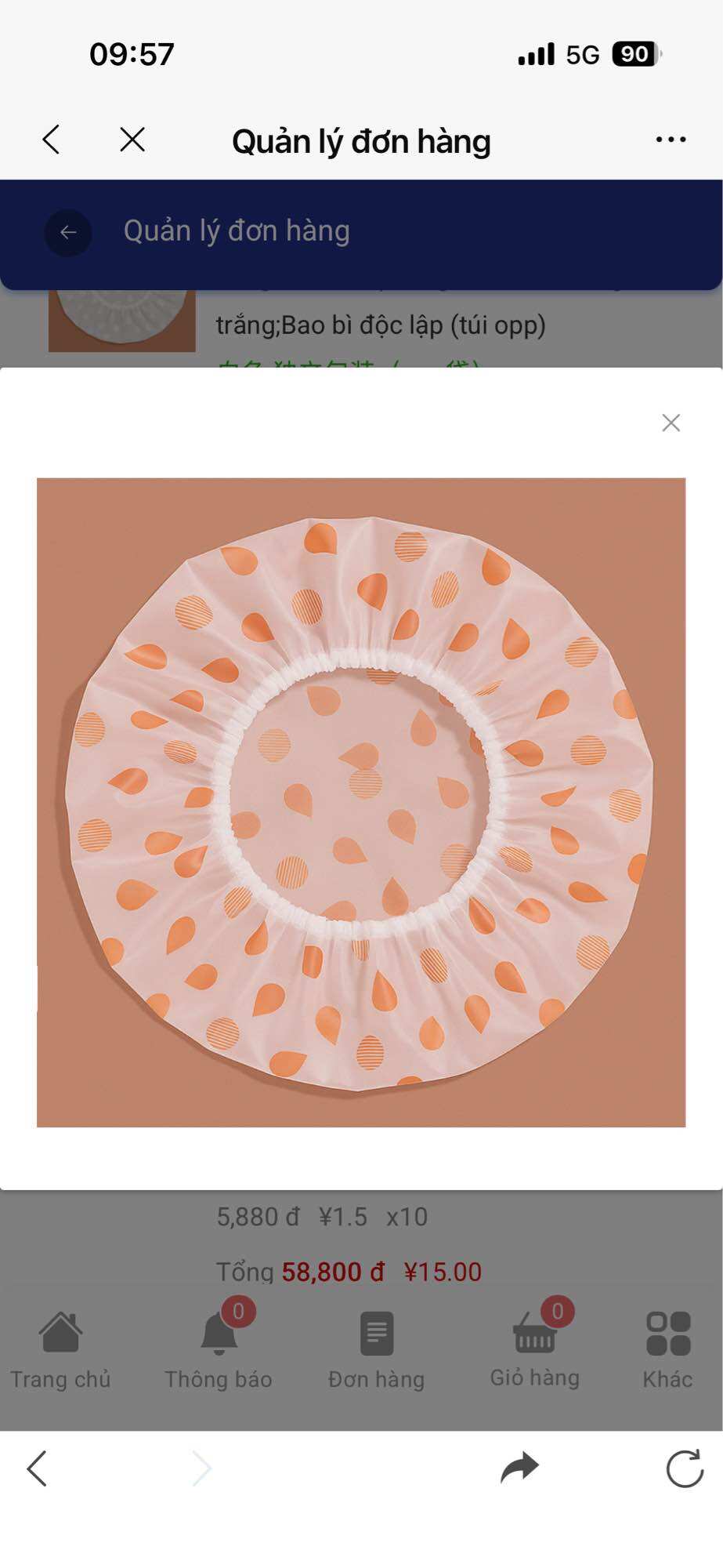Hair Cap for Showering, Waterproof, Thick Plastic, Flexible. - 4