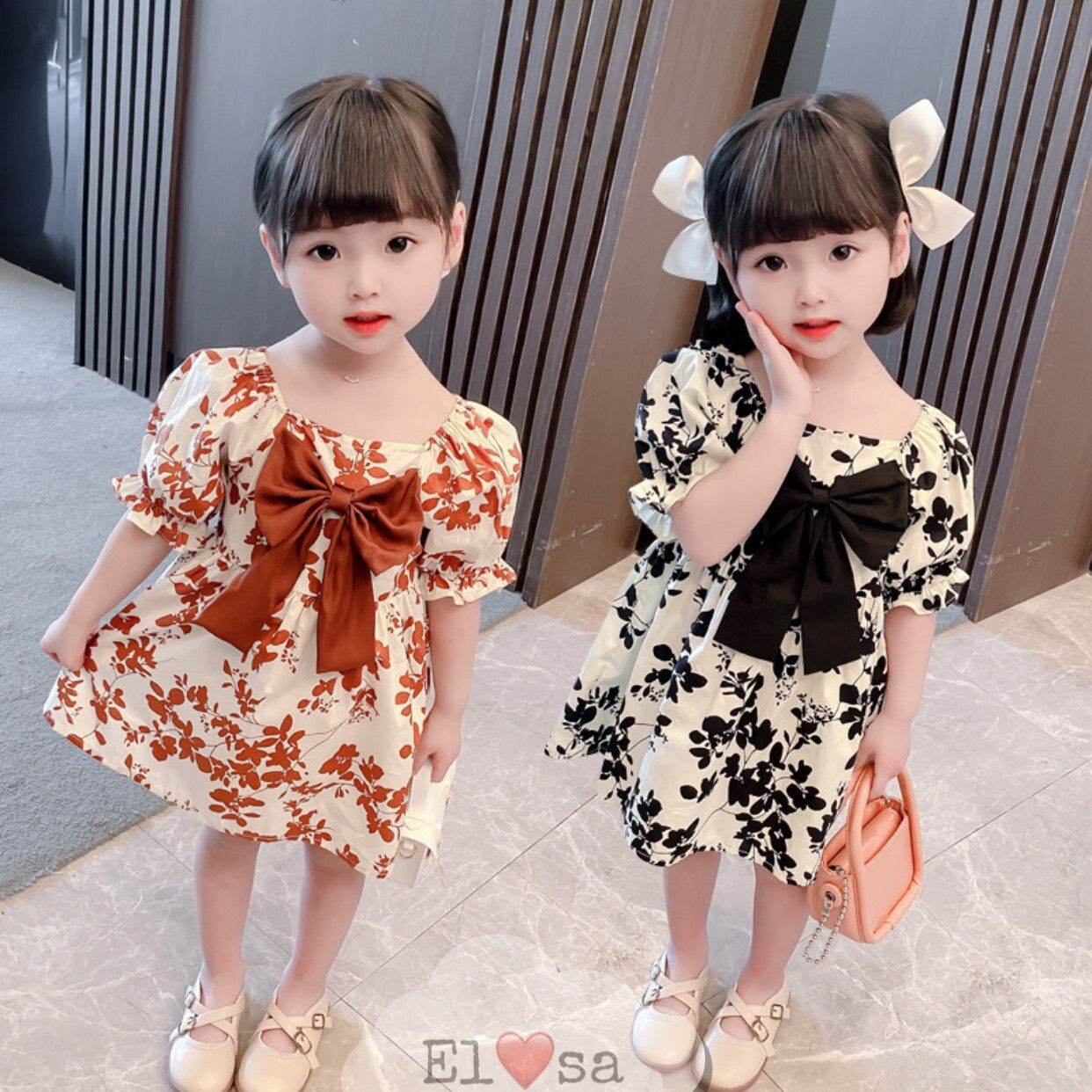 Đầm nơ trước cho bé