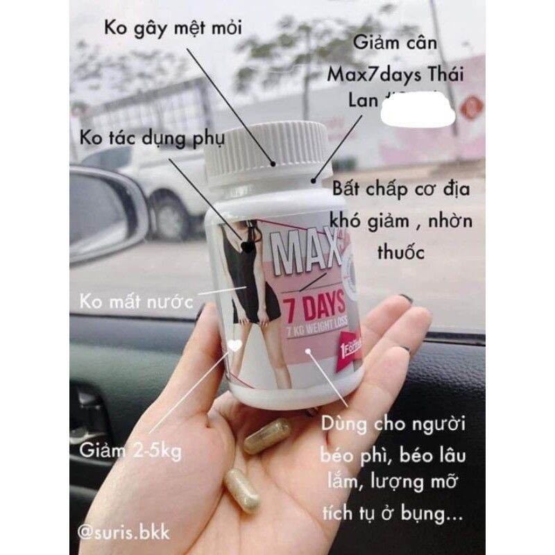 (Chỉ Bán Hàng Thái) Giảm Cân Thái Lan Slim Max 7 days