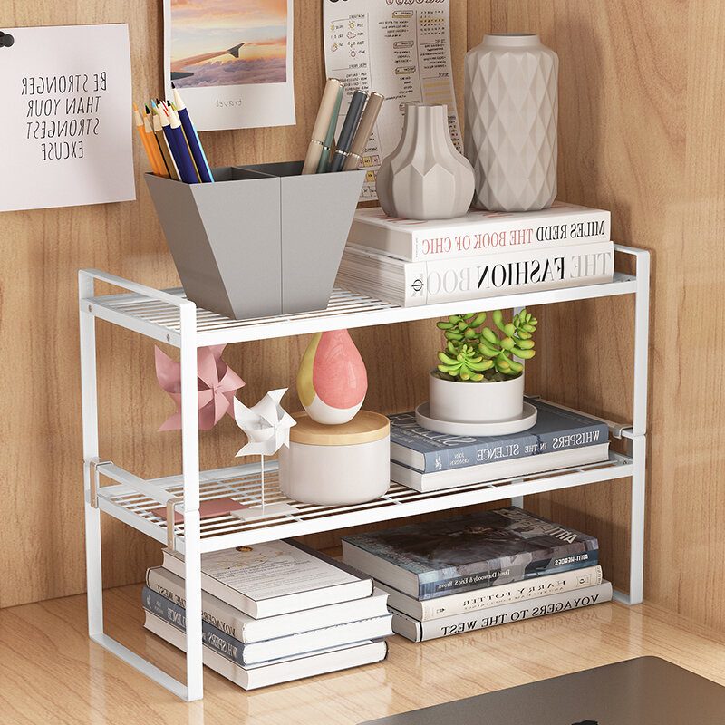 Giá đựng đồ bàn học giá sách để bàn dụng cụ thần thánh sắp xếp giá sách để bàn kệ sách văn phòng làm việc trên bàn tủ sách chia tầng