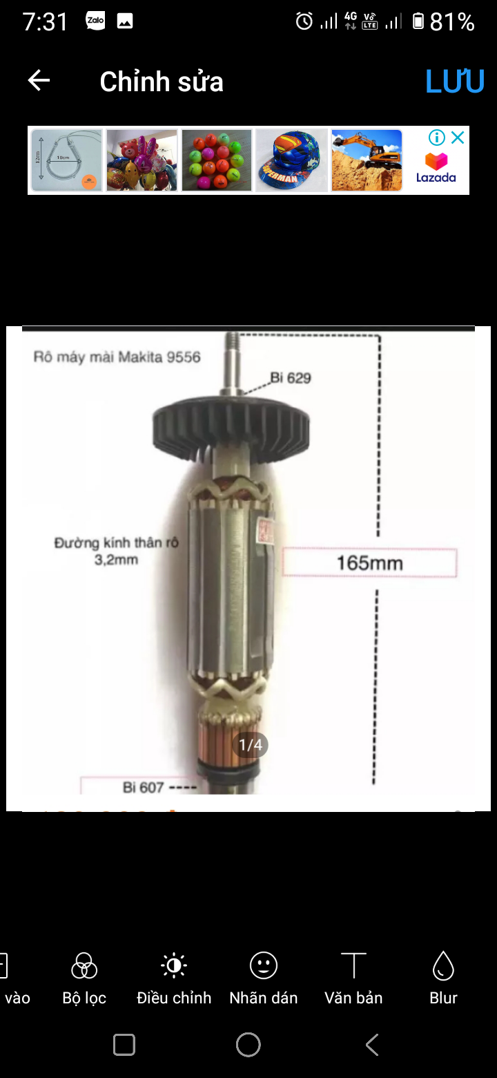 Rô to máy mài 9556 Makita