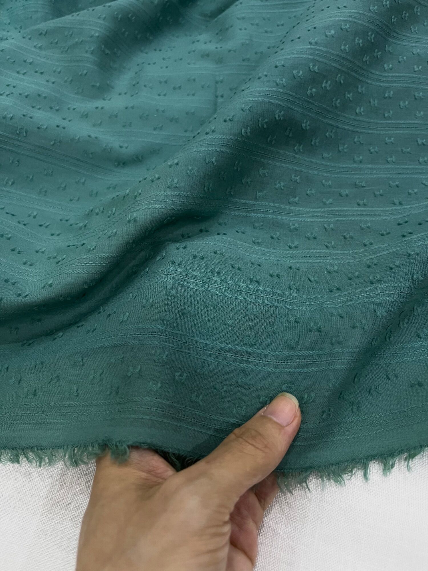 Vải Xô Cotton Dệt Hạt Mềm Rũ Khổ 1m40