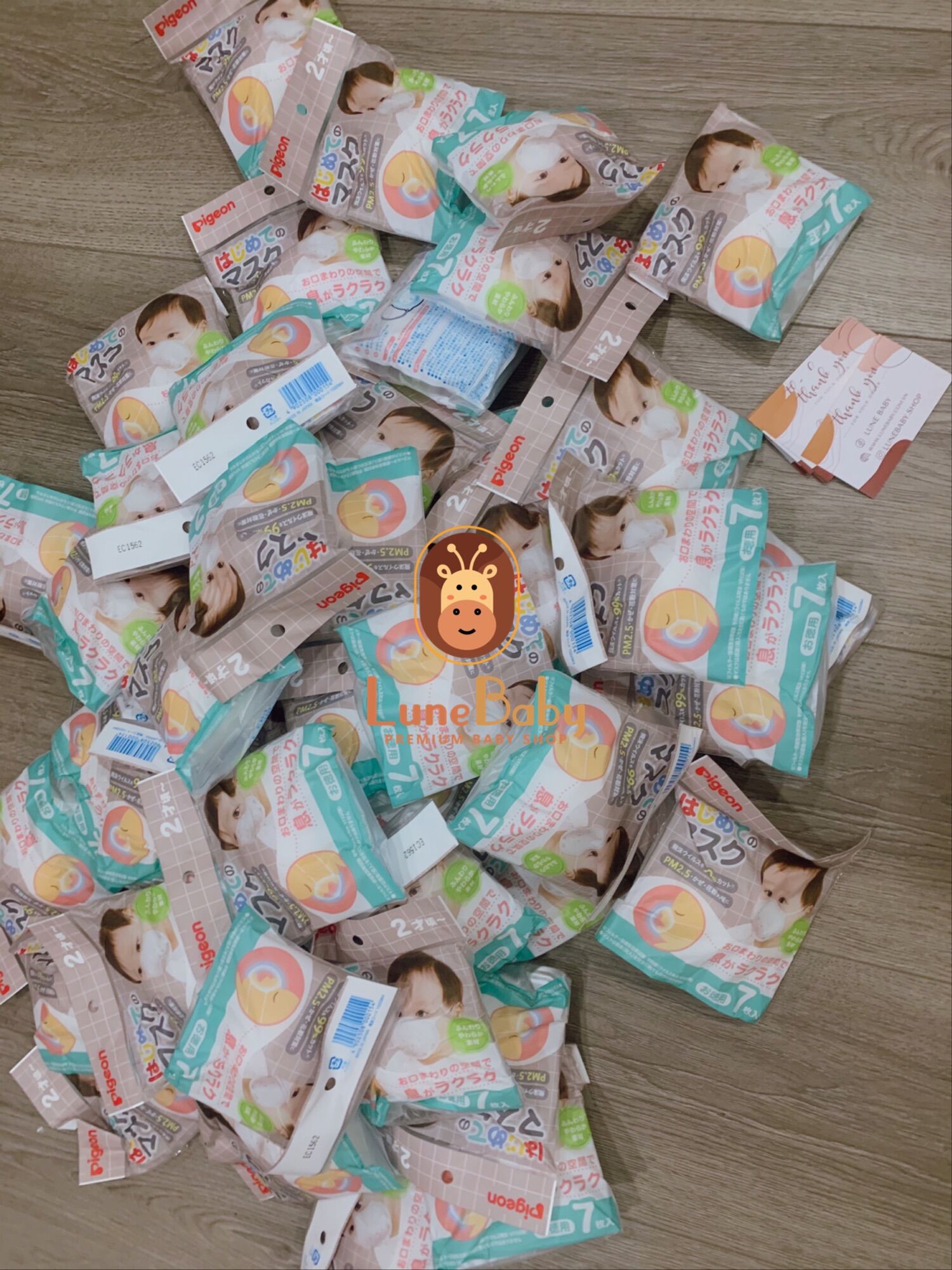 [HCM]Khẩu trang gấu Pigeon set 7 cái
