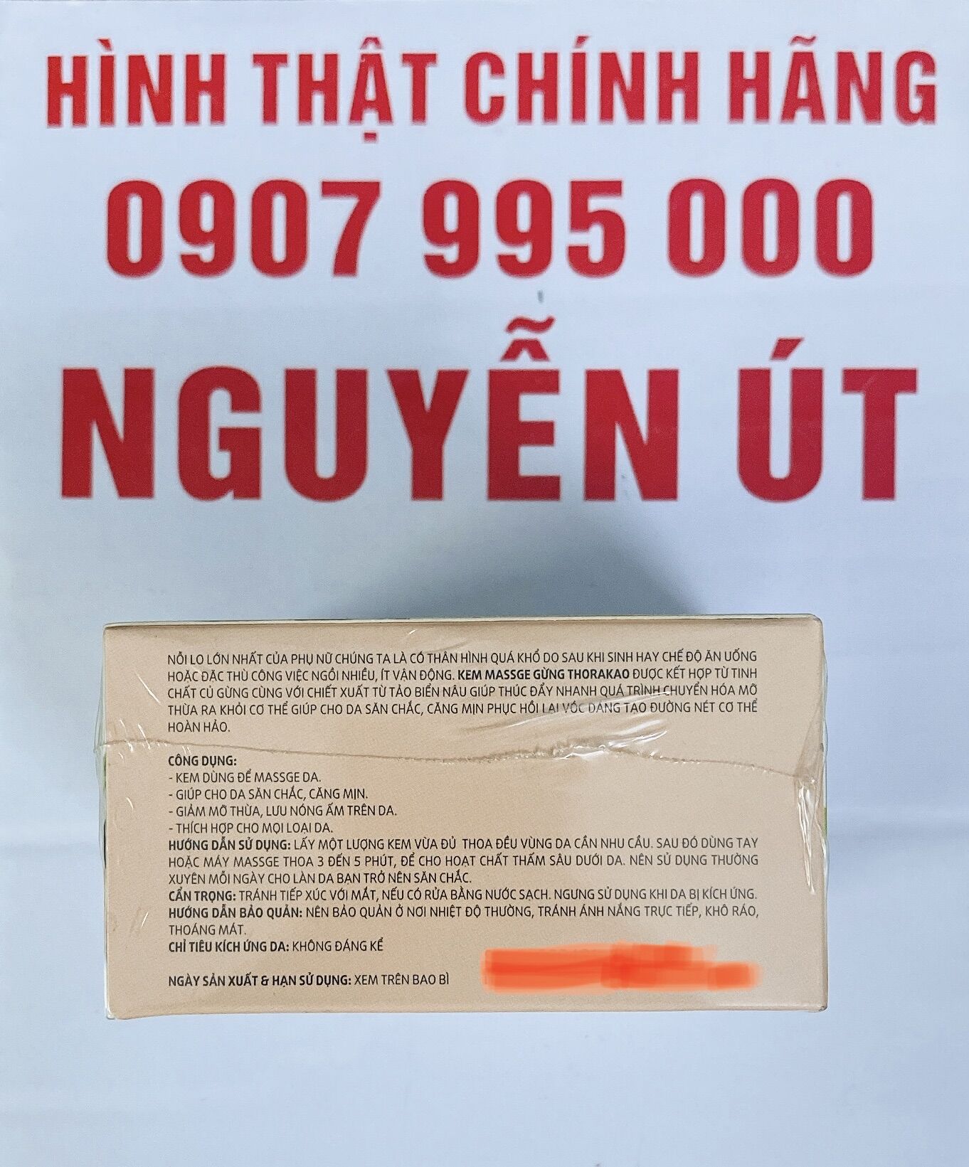 Kem massage gừng thorakao 200g