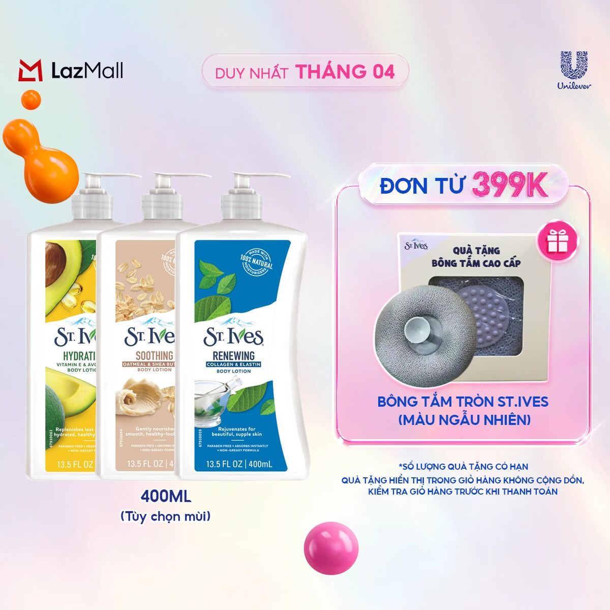 Sữa dưỡng thể St.ives 400ml (Tuỳ chọn phân loại)