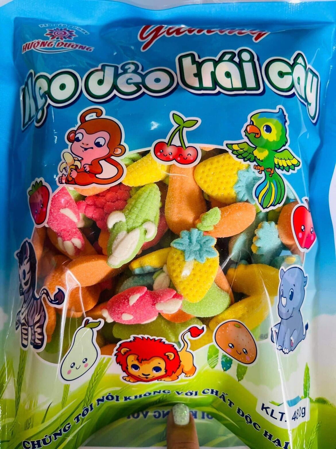 Kẹo dẻo trái cây 480gr - Gummy Hướng Dương - Kẹo dẻo phủ đường