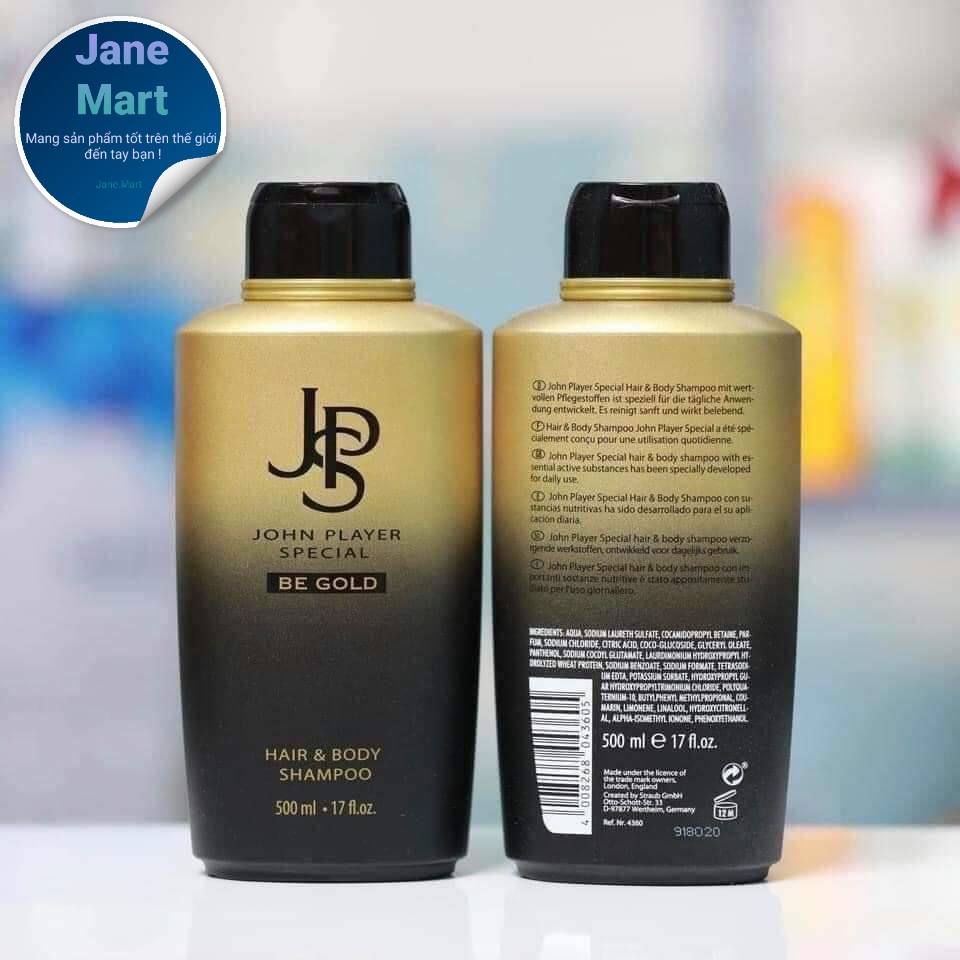 🇩🇪 dầu tắm gội nam 2in1 jps - john player special 500ml