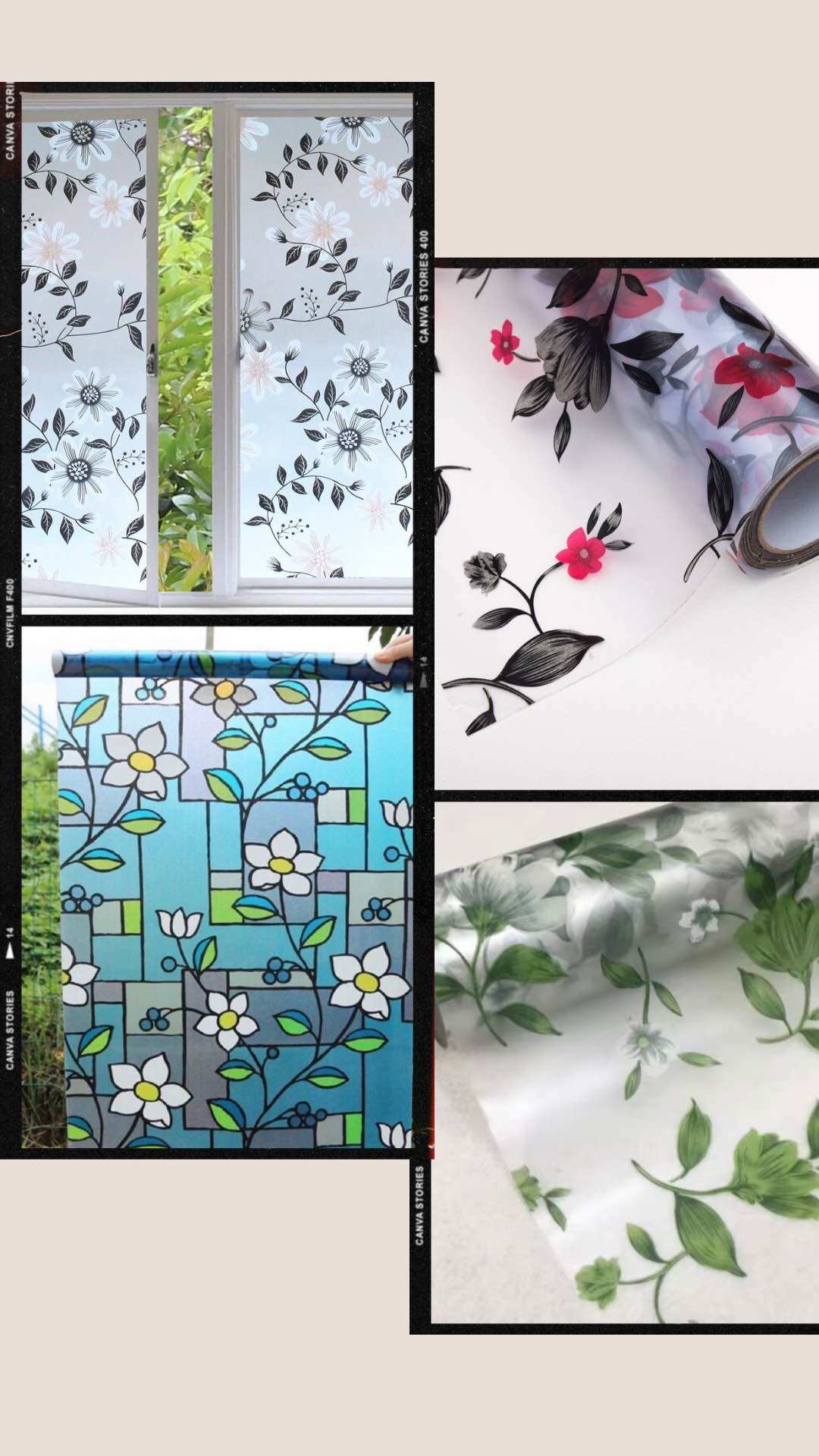 2 mét decal dán kính (giấy dán kính) khổ rộng 90cm mẫu HOA LAN TRẮNG